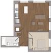A2 Floor Plan A2 Floor Plan at The George, Wheaton, MD, 20902